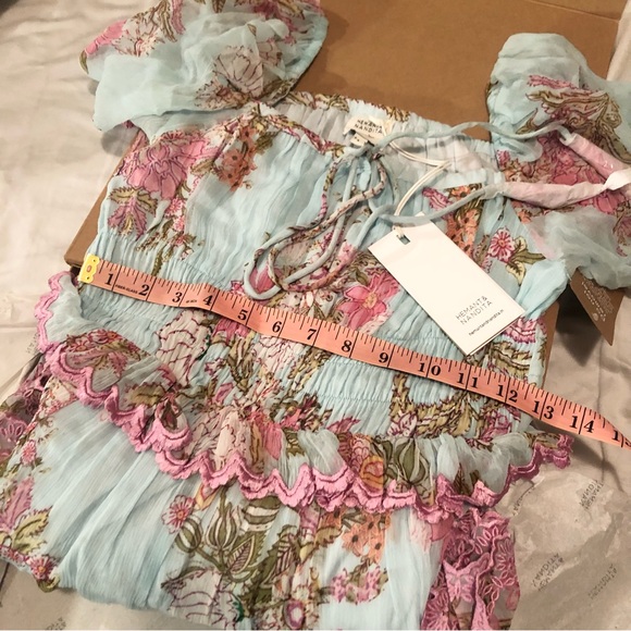 Hemant & Nandita Asia Plunged Midi Dress - Picture 12 of 13